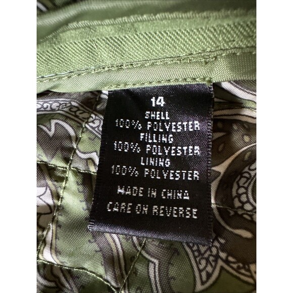 Briggs New York Light Green Lightweight Quilted Long Sleeve Jacket Size 14 - Picture 4 of 10